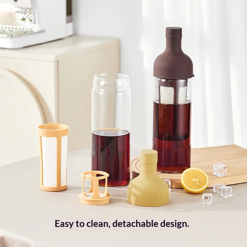 filtre moderne verre transparent facile nettoyer marron beige détachable minimaliste base support bouchons