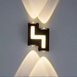 applique murale led noir géométrique contemporain éclairage mur fixé 90260v 60249 lumens chambre entrée