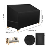 housse meubles extérieurs polyester imperméable noire moderne élastiques ajustables rectangle lshape rond