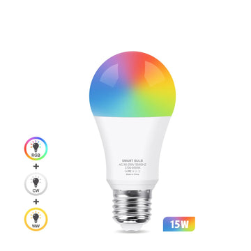 ampoule led intelligente e27 rgb blanc chaud application tuya smart life alexa google moderne