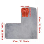 tapis gris doux moderne uni imperméable résistant corrosion salon chambre coucher