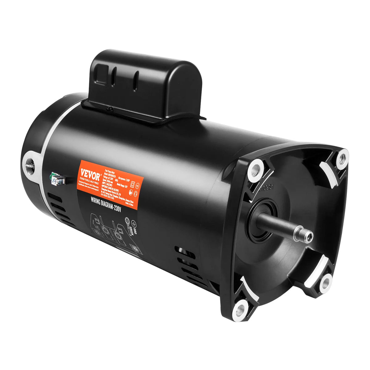 pompe piscine noire industrielle 2hp 230v 60hz 78ampères 3450trmin vis fixation