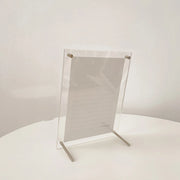 cadre photo acrylique transparent moderne minimaliste pieds métalliques argentés affiches documents portraits A3 A4