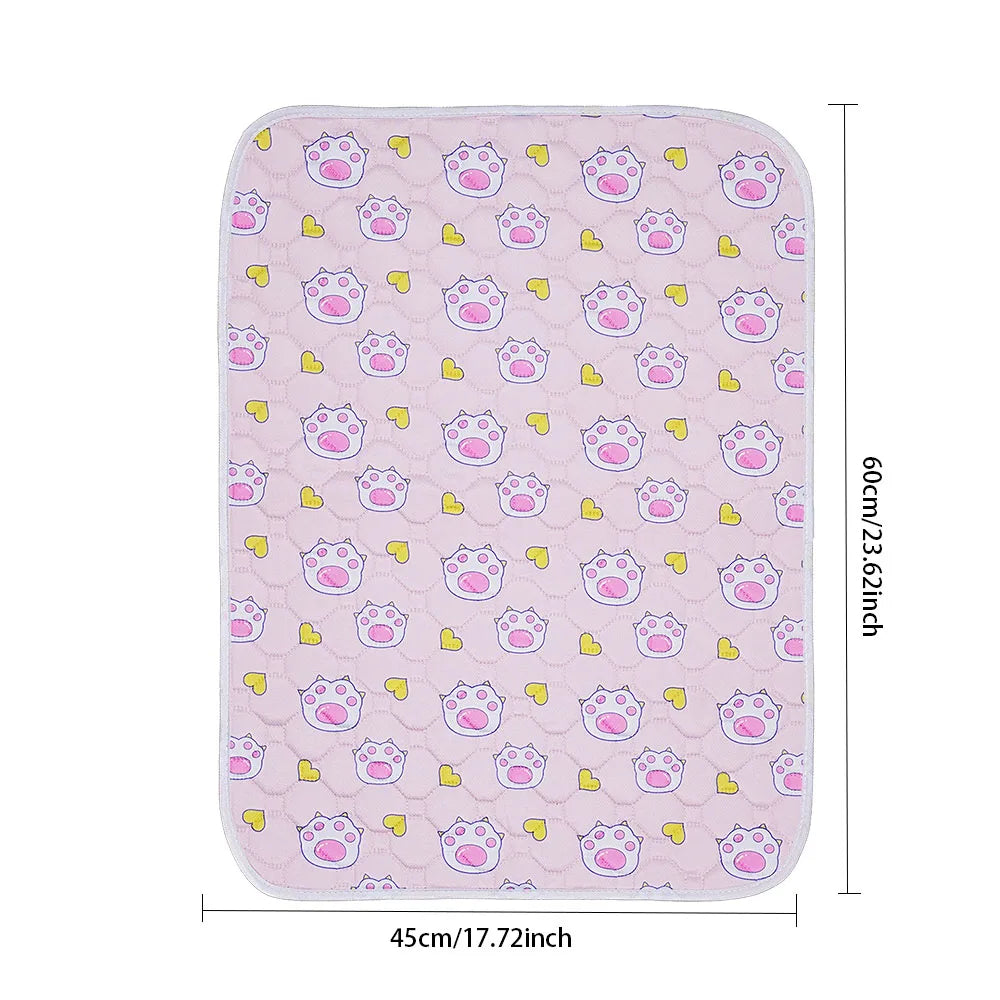 tapis absorbant imperméable chien chat motif pattes coeur lavable antidérapant intérieur moderne bleu