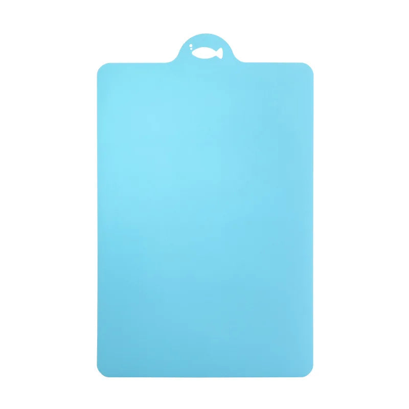 planches découpe plastique flexible bleu clair beige orange vert moderne clips poignée cuisine