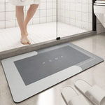 tapis bain gris moderne antidérapant texte bathroom salle bain douche