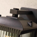 lampe murale classique marron foncé texture mat grille protection ampoule éclairage quotidien flux lumineux