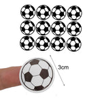 stickers adhésifs football noirs blancs verts 3cm moderne sportifs chambre enfants anniversaire fête