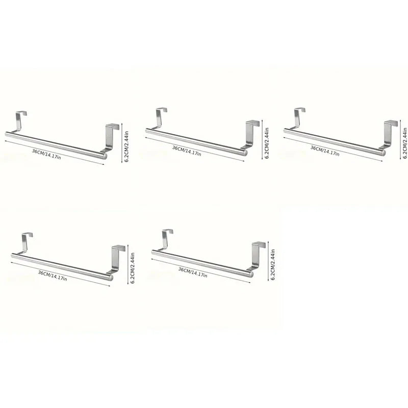 porte serviettes mural adhésif acier inoxydable simple barre moderne argente chromé sans perçage