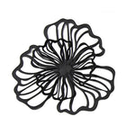 Décoration murale florale en métal bleu profond pour chambre