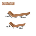 ensemble accessoires salle bain moderne or rose porte serviette savon gobelet mural