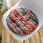 coussin chaise rond confortable mousse polyestère motif géométrique repas siège maison