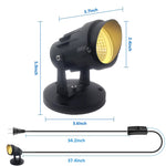 projecteur led noir moderne réglable télécommande fade strobe flash 12w us plug
