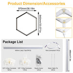 plafonnier led blanc hexagonal moderne ultra lumineux flux 2000 82000 100 240v écrous ruban