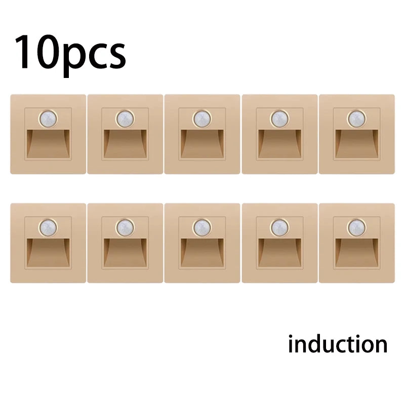 lampe led capteur mouvement noir blanc moderne minimaliste induction lumière chambre coucher