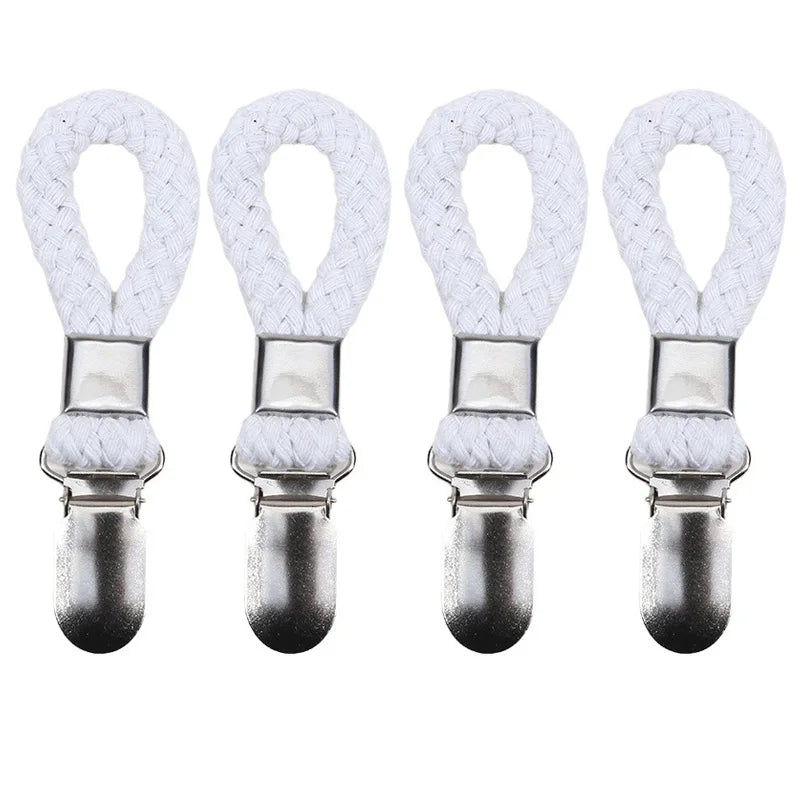 pinces serviettes corde tressée moderne couleur beige noir blanc rouge vert clips magnétiques salle
