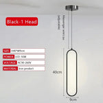 Suspension lumineuse moderne forme pince papier noir or câble suspendu interrupteur tactile