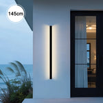applique murale led moderne noire ip65 résistante eclairage extérieur contemporain 85265v 55cm 100cm