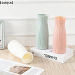 vases decoratifs modernes minimalistes rose vert blanc texturés fleurs artificielles