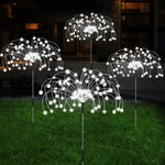 décorations solaires multicolores feu d'artifice clips modernes extérieures led étanches jardinées clips câbles connecteurs