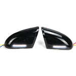 feu signalisation dynamique miroir voiture led noir moderne clignotant séquentiel câbles électriques 12v 2600lm