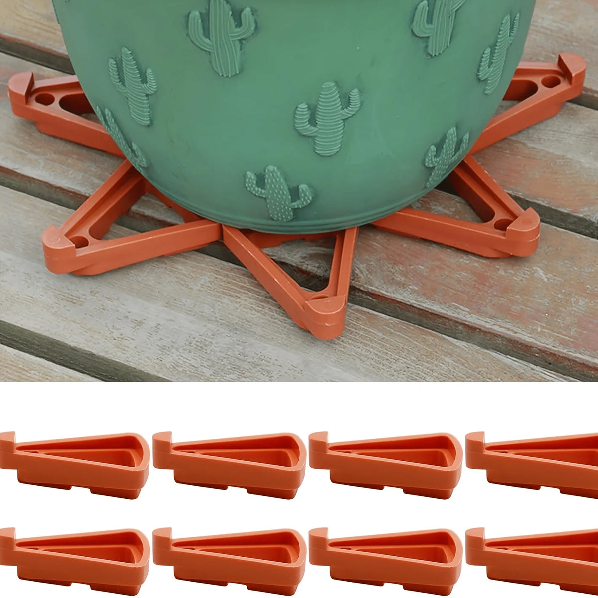 supports pot orange moderne adhésif 2.36in 0.98in 2.76in 12pcs 4pcs 8pcs
