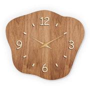 Horloge murale en bois asymétrique rétro français pour salon et chambre - Décoration intérieure élégante