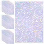 autocollants holographiques papier bleu argent brillants motifs géométriques modernes 10 feuilles