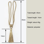 rideaux rubans pompons tasseaux 45cm imprimé floral beige gris doré classique