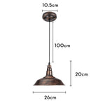 lampe suspendue industrielle or bronze abatjour noir éclairage salon chambre moderne vintage