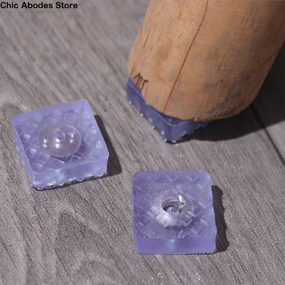 boutons modernes violet géométriques semi transparents 18mm 22mm 25mm 30mm