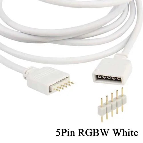 câble extension alimentation led rgbw broches broches dc 12v noir blanc