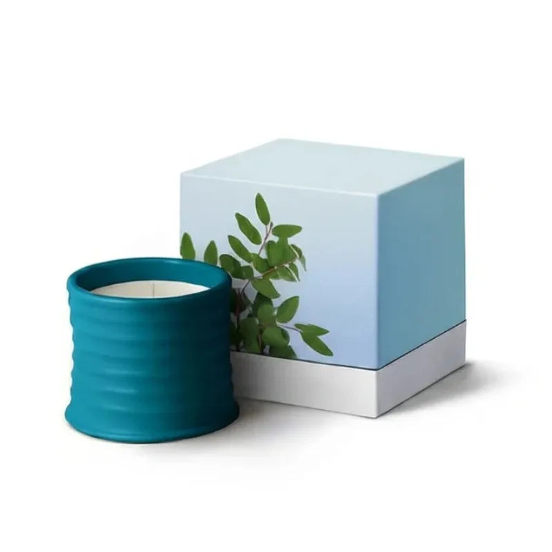 bougies parfumées fleur aromathérapie rouge bleu moderne boîte cadeau ambiance maison