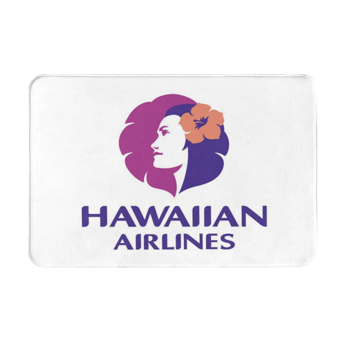 tapis antidérapant polyester coton hawaii airlines femme fleurs moderne blanc violet orange rose