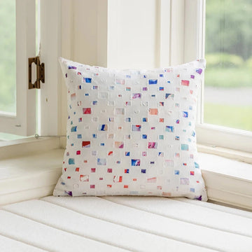 coussins décoratifs jacquard géométriques polyester modernes multicolores blancs voiture maison