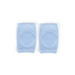 protège genoux bébé coton acrylique unisexe bleu clair jaune rose gris vert smiley brodés
