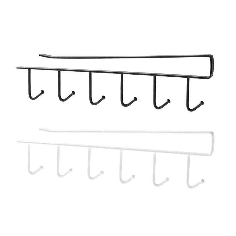 porte serviettes moderne fixé clips support verres transparent noir blanc multifonction métal