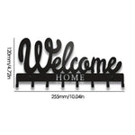 porte cle mural noir fer lettres sweet crochet organisation entree maison moderne