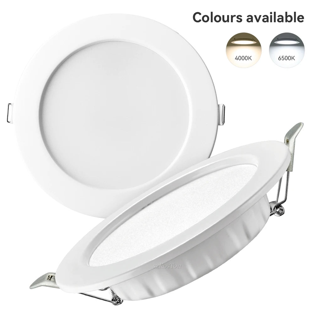 Downlight led 9w 20w blanc froid moderne clips fixation 95mm 120mm 145mm 185mm