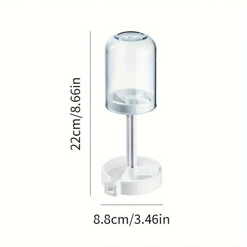 porte brosse dents anti poussière transparente moderne adhésif salle bain organisation dentifrice blanc rond