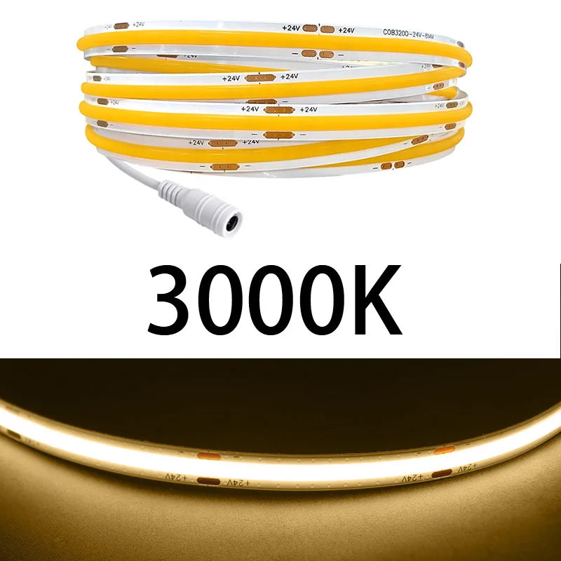 Ruban led flexible blanc adhésif moderne 24v 480 leds 50000 heures