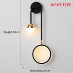 lampe murale moderne noir or blanc minimaliste éclairage cuisine chambre coucher salle manger entrée