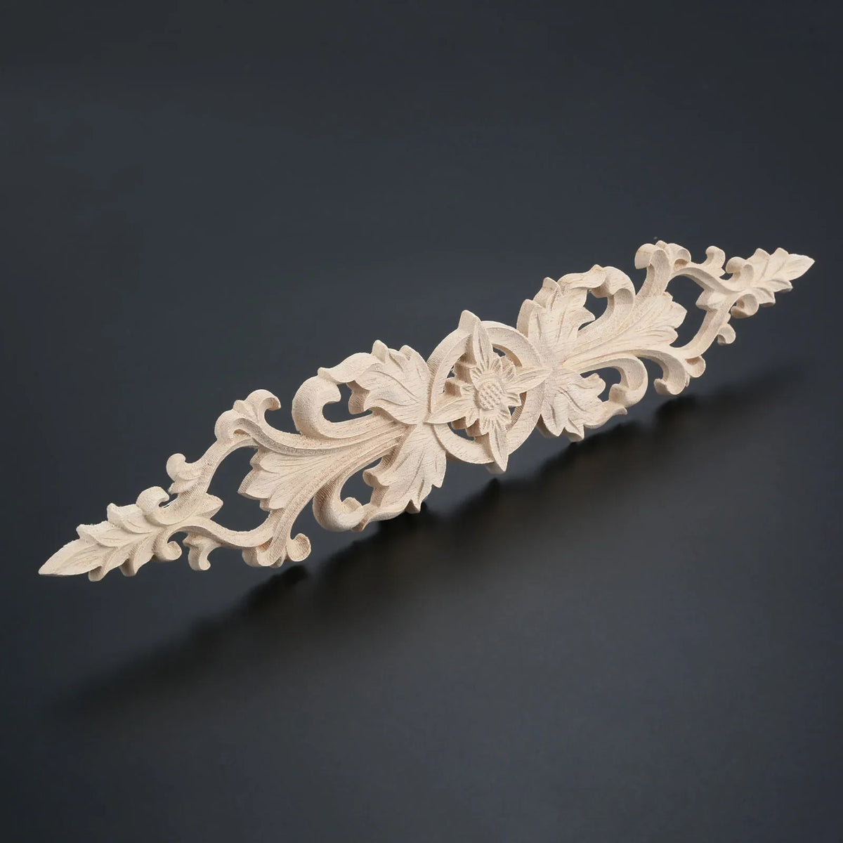 applique murale sculptée bois floral baroque ø14+ ø2 décoration mur chambre