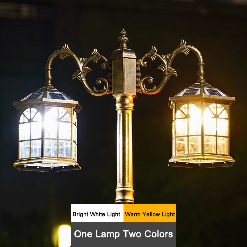 lampe solaire jardin verre translucide vintage noir bronze télécommande