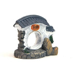 miniatures traditionnelles résine bâtiments toitures tuiles détails architecturaux gris noir vert