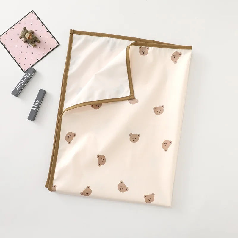tapis bébé imperméable anti fuite lavable animaux motifs modernes serviettes pliables pochette