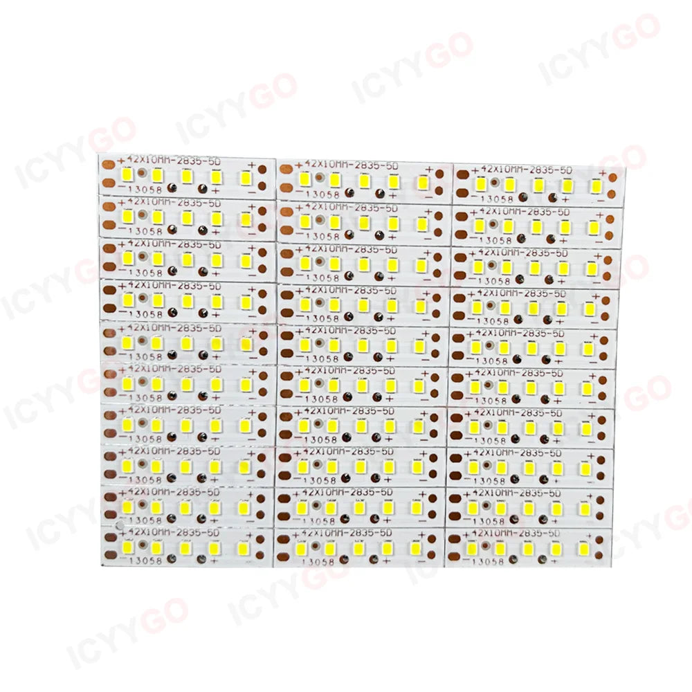 bande led blanche 42mm moderne 3v 300ma 2835 smd 10pcs opaque