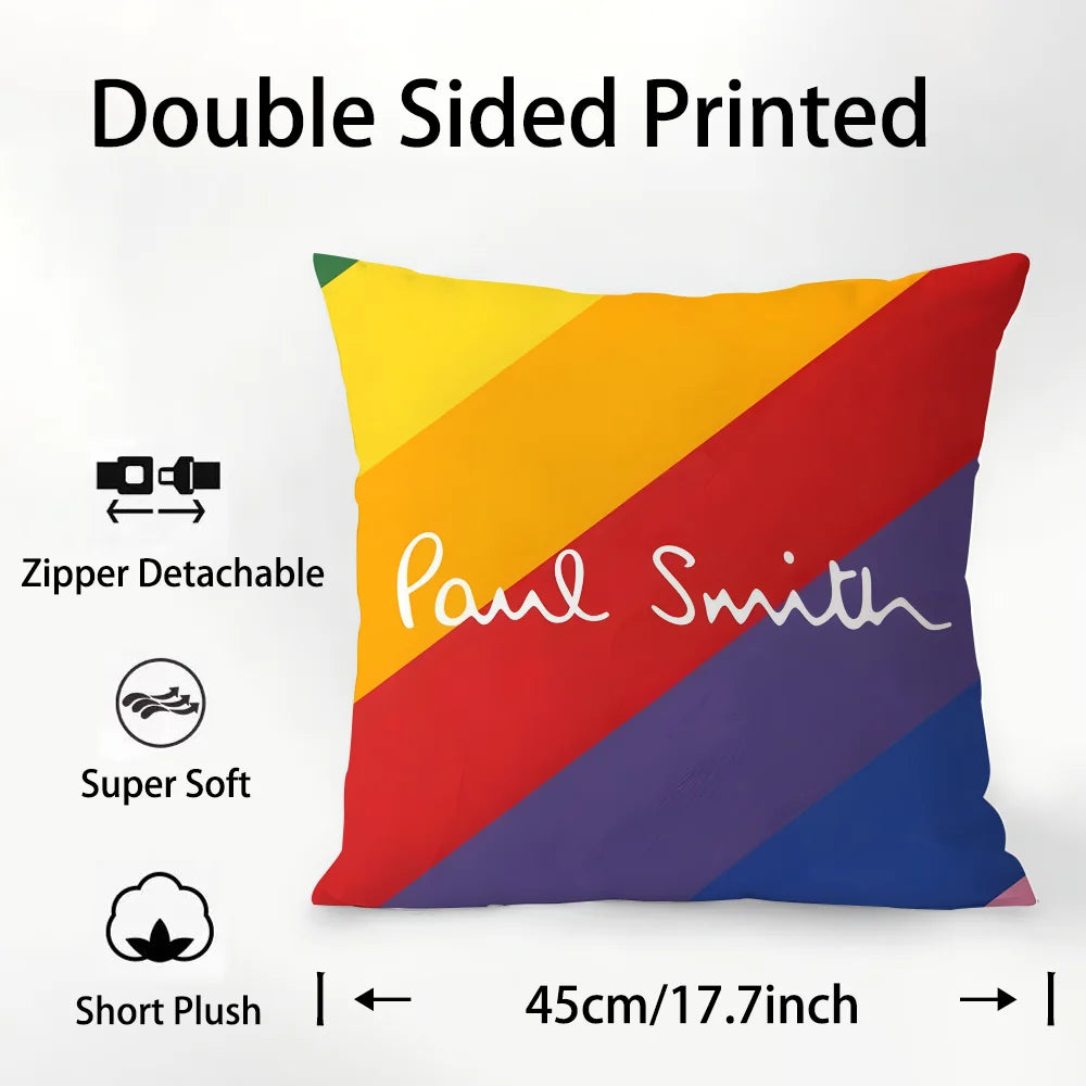 housse coussin multicolore rayures horizontales contemporain non toxique polyester fixations