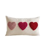 taies d'oreiller coeurs relief blancs lit polyester coton brodés opaques décoration romantique fixations coussins
