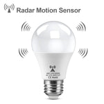 ampoule led e27 radar intégré détecteur mouvement sensor lumière blanc moderne chambre